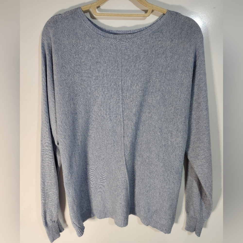 Bianco & Blu Light Blue Cashmere Sweater, Size Large
